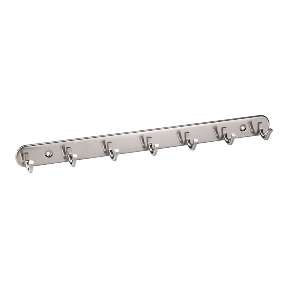 Stainless Steel Wall Mount Hook Hanger Coat Hat Holder Silver Tone